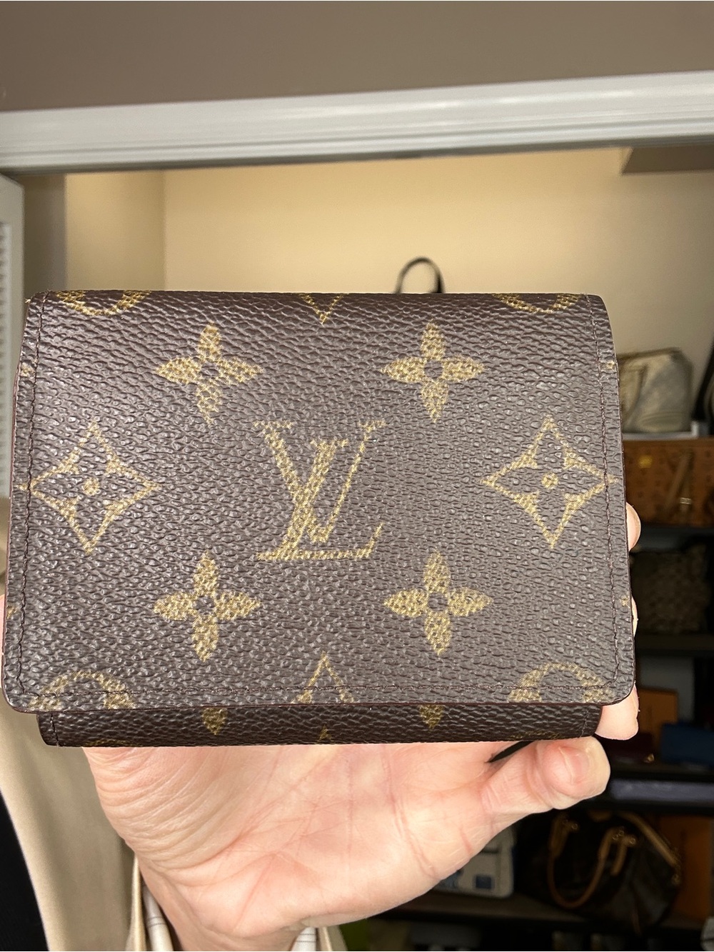 Vintage Louis Vuitton Monogram Compact Wallet - Brown/Gold with COA CA0936